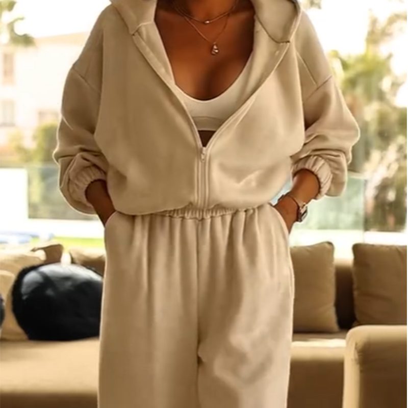 Women's Casual Hooded Jumpsuit