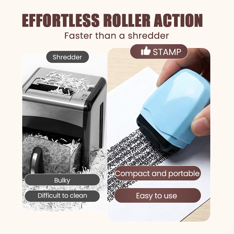 ⏰️LIMITED-TIME 60% OFF!💞50K+ SOLD!🛡️ ✉️Privacy Roller Stamp – Hide personal info instantly. No shredding needed. Refillable & portable. 🔏✨