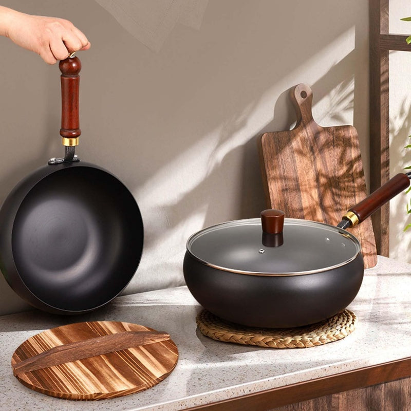 🍳 50% OFF! 🔥 Cast Iron Wok – With lid for roasting & cooking ✨