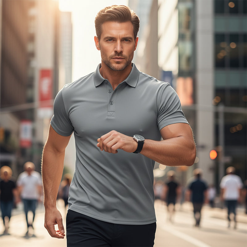 📢Big Sale⏰Men's Quick-Dry Short-Sleeve Lapel T-Shirt