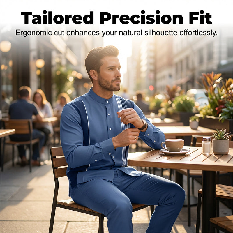 👔 50% OFF NOW! ✨ Men's Striped Shirt & Pants 2-Piece Set – Effortless Style, Comfortable Fit & Perfect for Casual Days 👖