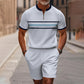 🎁New arrival 50% OFF💥Men's Quarter-Zip Shirt & Shorts Set