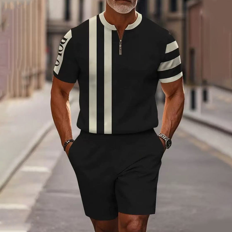 🎁New arrival 50% OFF💥Men's Quarter-Zip Shirt & Shorts Set