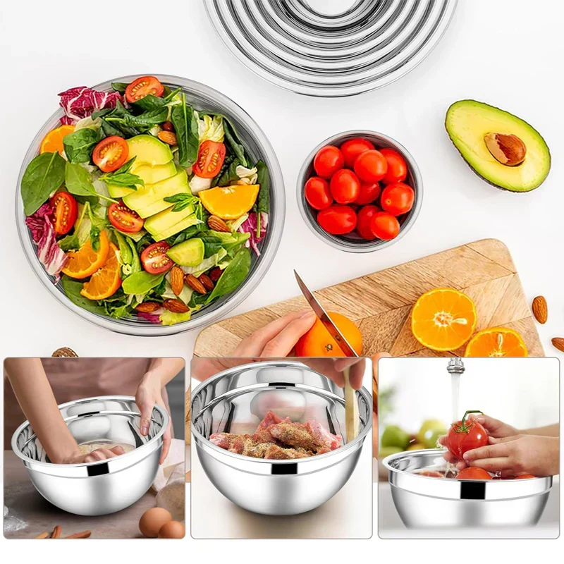 🥣 50% OFF NOW! 🔪 6 Stainless Steel Bowls with 3 Grater Accessories – Various Sizes, Airtight Lids & Stackable ✨