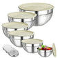 🥣 50% OFF NOW! 🔪 6 Stainless Steel Bowls with 3 Grater Accessories – Various Sizes, Airtight Lids & Stackable ✨