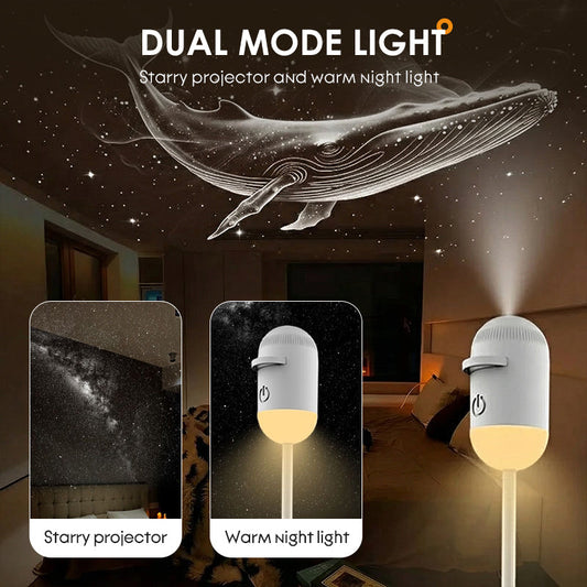 🔭 50% OFF NOW! 🌌 2-in-1 Starry Sky Projector & Night Light – Dual Modes, Interchangeable Films & USB Powered – Calm Nights, Magical Rooms 🛌