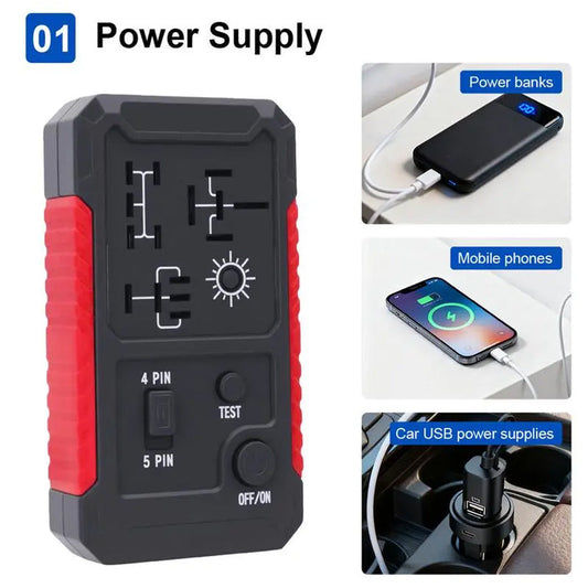 🔥2026 New Upgrade ＆ Hot Sale🔥USB-C Car Relay Tester for 4/5 Pin Relays