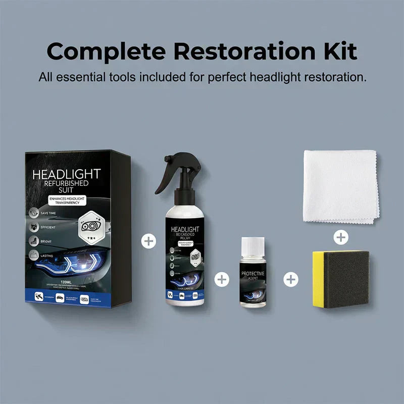 🚗 BUY 2 GET 1 FREE! 🔆 Professional Car Headlight Restoration Kit – Removes yellowing & scratches, restores clarity & UV protection – easy DIY solution ✨
