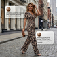 🎁New arrival 50% OFF💥Leopard Print V-Neck Wide-Leg Jumpsuit