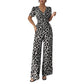 🎁New arrival 50% OFF💥Leopard Print V-Neck Wide-Leg Jumpsuit
