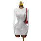 💞Women’s Fashion Mesh Panel Ruched Bodycon Dress