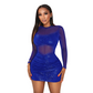 💞Women’s Fashion Mesh Panel Ruched Bodycon Dress