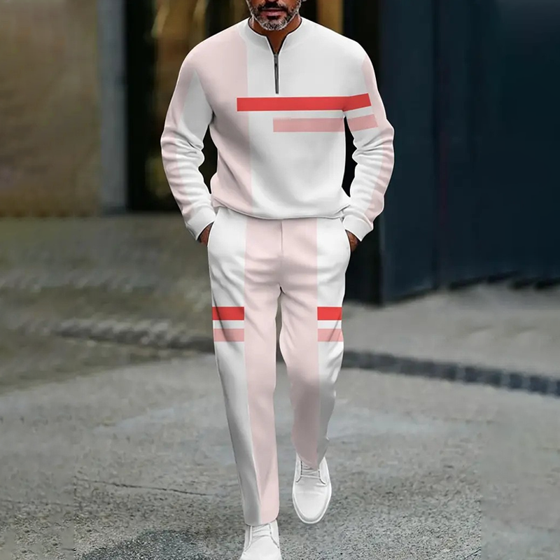 🔥2026 NEW PRODUCT - 60% OFF🔥Men's Half-Zip Color Block Tracksuit Set