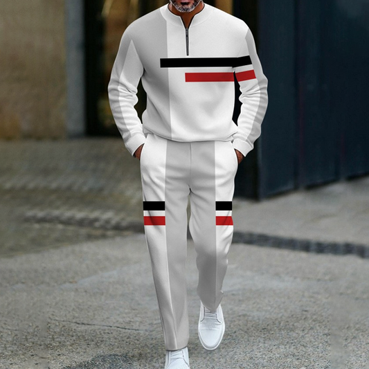 🔥2026 NEW PRODUCT - 60% OFF🔥Men's Half-Zip Color Block Tracksuit Set