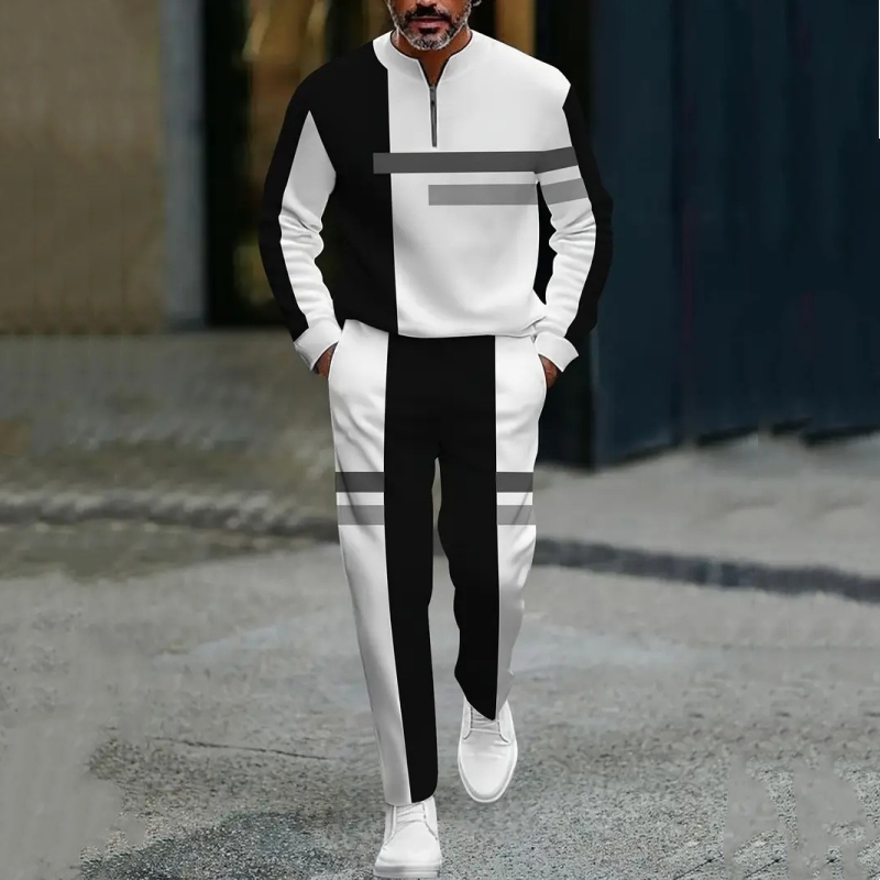 🔥2026 NEW PRODUCT - 60% OFF🔥Men's Half-Zip Color Block Tracksuit Set
