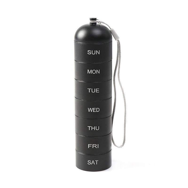 7-Day Waterproof Portable Aluminum Pill Organizer