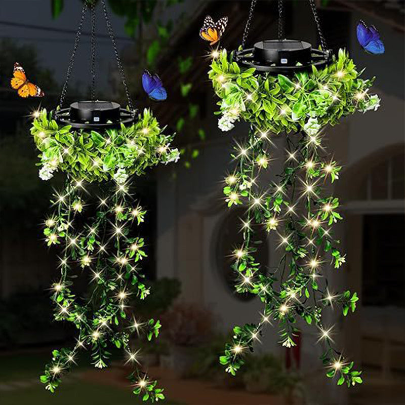 ☀️ 50% OFF – Solar Ivy Lights with Artificial Leaves – Waterproof, 8 Lighting Modes & Flexible – Perfect for Gardens, Balconies & Wall Decoration 🌿💡✨