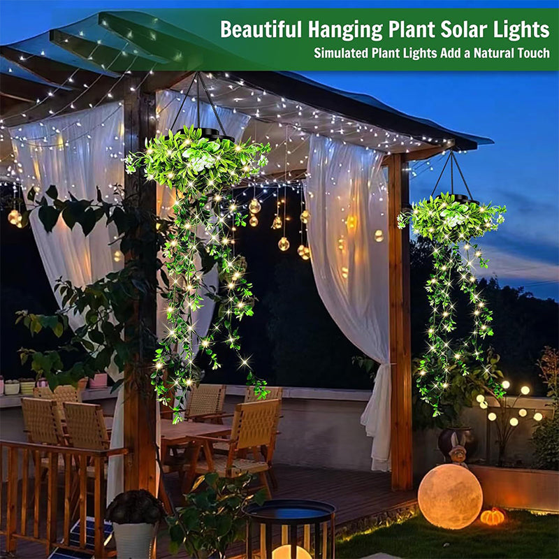 ☀️ 50% OFF – Solar Ivy Lights with Artificial Leaves – Waterproof, 8 Lighting Modes & Flexible – Perfect for Gardens, Balconies & Wall Decoration 🌿💡✨