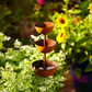 💐3-Tier Rustic Metal Bird Feeder & Drinker Stake