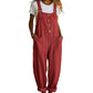 Women's Casual Loose Fit Button-Front Overalls