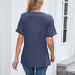 👕 50% OFF NOW! 🌸 Women's V-Neck Short Sleeve Casual T-Shirt – Classic V-Neck, Soft Polyester & Rolled Cuffs ✨