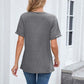 👕 50% OFF NOW! 🌸 Women's V-Neck Short Sleeve Casual T-Shirt – Classic V-Neck, Soft Polyester & Rolled Cuffs ✨