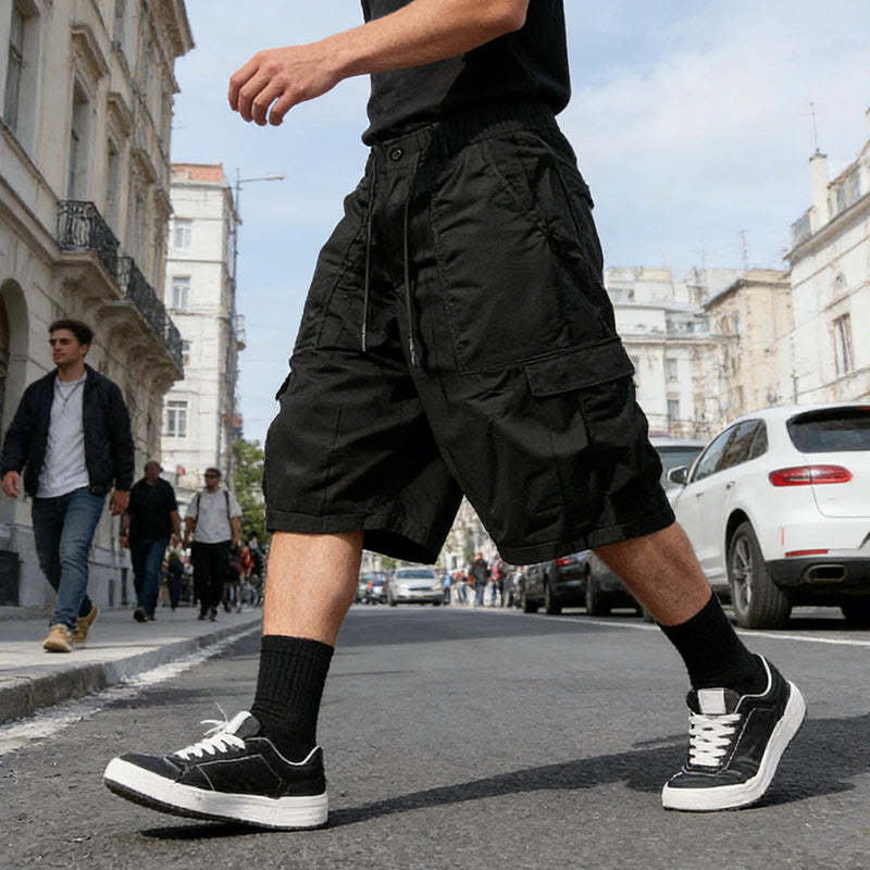 🥳SUMMER HOT SALE🥳💞50K+ SOLD!💥50% OFF! 🔥Men's Plus Size Capri Pants – Wide-Leg Loose Fit, Drawstring Waist & Large Pockets ✨