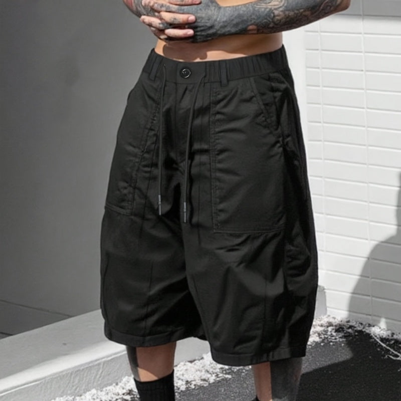 🥳SUMMER HOT SALE🥳💞50K+ SOLD!💥50% OFF! 🔥Men's Plus Size Capri Pants – Wide-Leg Loose Fit, Drawstring Waist & Large Pockets ✨