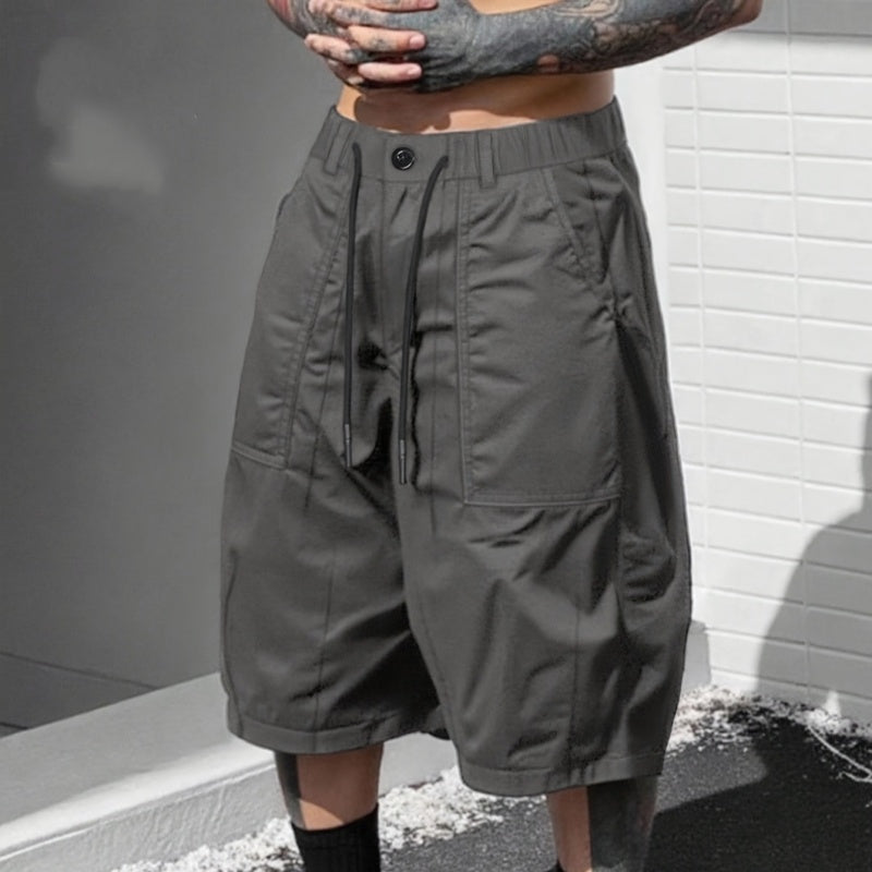 🥳SUMMER HOT SALE🥳💞50K+ SOLD!💥50% OFF! 🔥Men's Plus Size Capri Pants – Wide-Leg Loose Fit, Drawstring Waist & Large Pockets ✨
