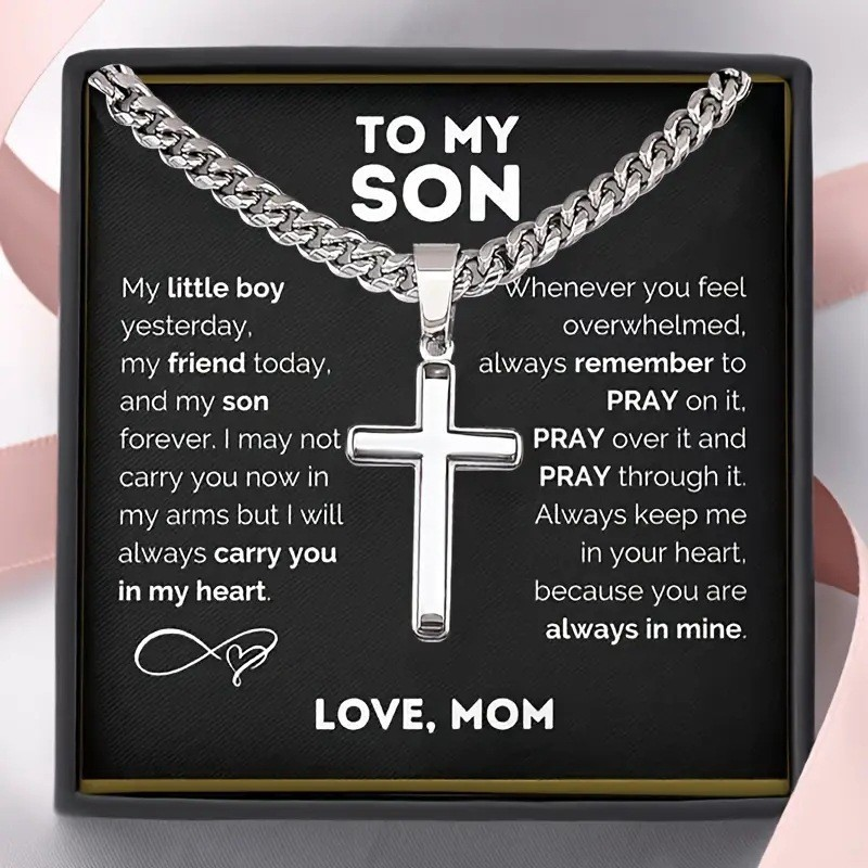 🔥2026 New Arrival ＆ Hot Sale🔥Men's Stainless Steel Cross Pendant Necklace – Timeless Symbol, Durable Materials & Gift-Ready Box 🎁