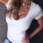 ⏳Limited-time 50% off⏰Women's Summer Deep V Neck Slim Tops👚