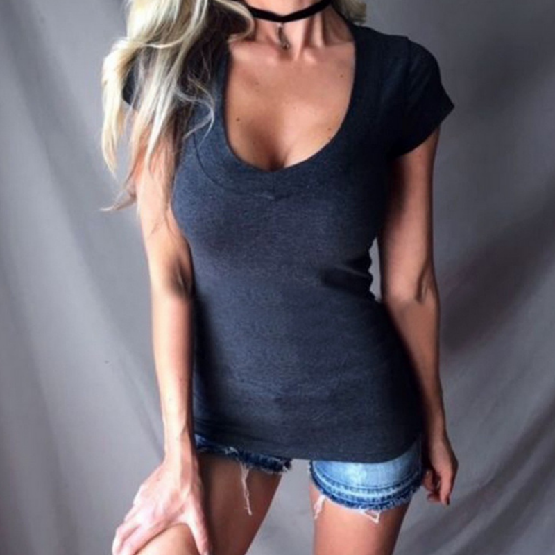 ⏳Limited-time 50% off⏰Women's Summer Deep V Neck Slim Tops👚