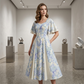 🔥Hot Sale Offers-Ethereal Flutter Sleeve Fit-and-Flare Dress