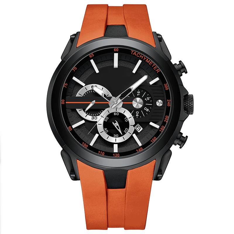 Sport Style Luminous Silicone Strap Waterproof Watch