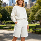 ⏰Last Day Sale 49% OFF🔥Women's Bermuda Shorts with Pockets -👍Knee Length Athletic Casual Long Shorts1
