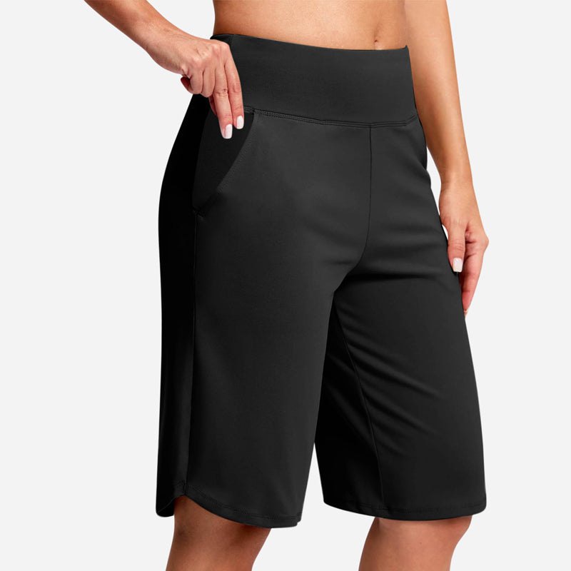 ⏰Last Day Sale 49% OFF🔥Women's Bermuda Shorts with Pockets -👍Knee Length Athletic Casual Long Shorts1