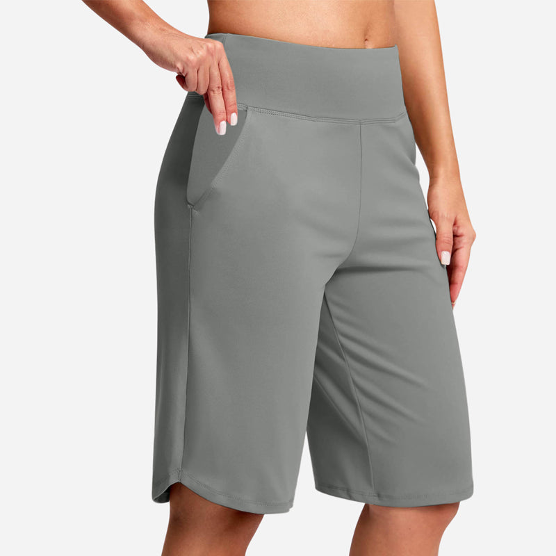 ⏰Last Day Sale 49% OFF🔥Women's Bermuda Shorts with Pockets -👍Knee Length Athletic Casual Long Shorts1