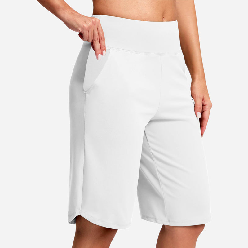 ⏰Last Day Sale 49% OFF🔥Women's Bermuda Shorts with Pockets -👍Knee Length Athletic Casual Long Shorts1