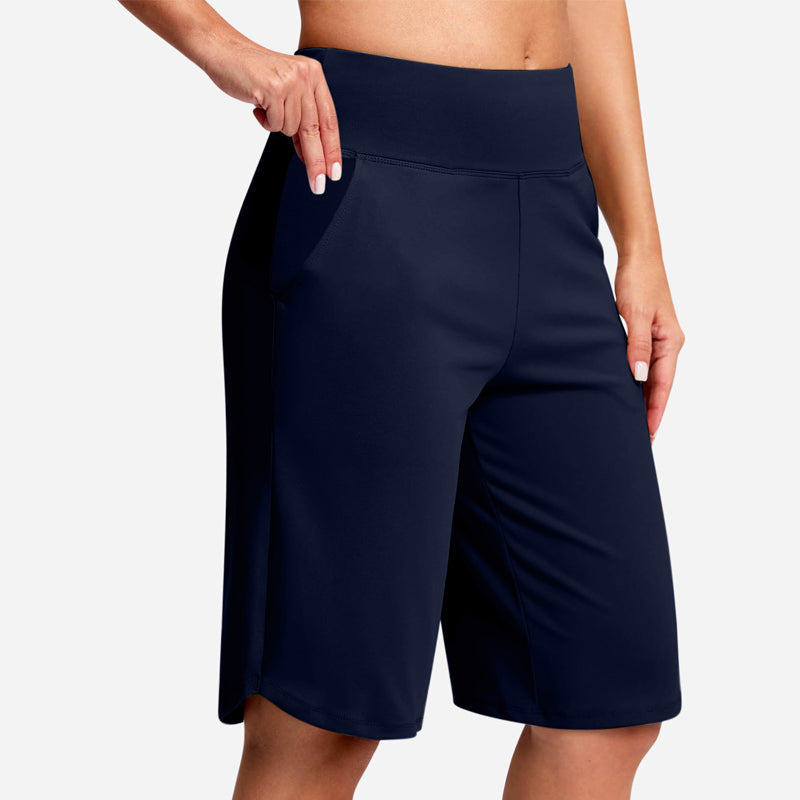 ⏰Last Day Sale 49% OFF🔥Women's Bermuda Shorts with Pockets -👍Knee Length Athletic Casual Long Shorts1