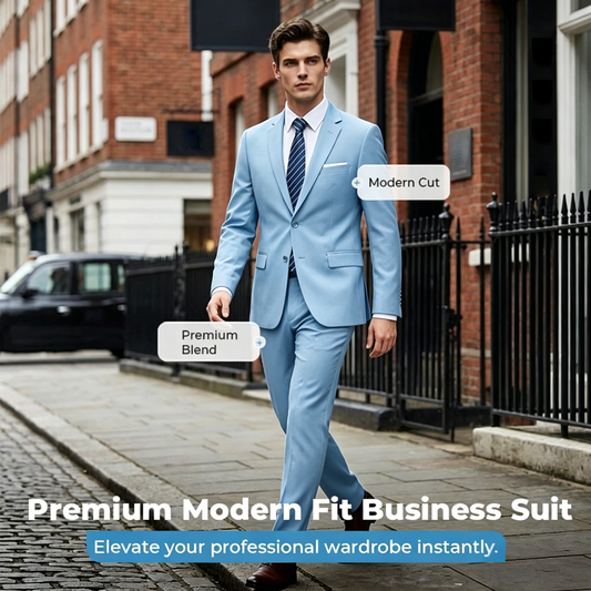 ✨👔50% OFF+FREE SHIPPING🔥Men's 2-piece modern fit business suit set