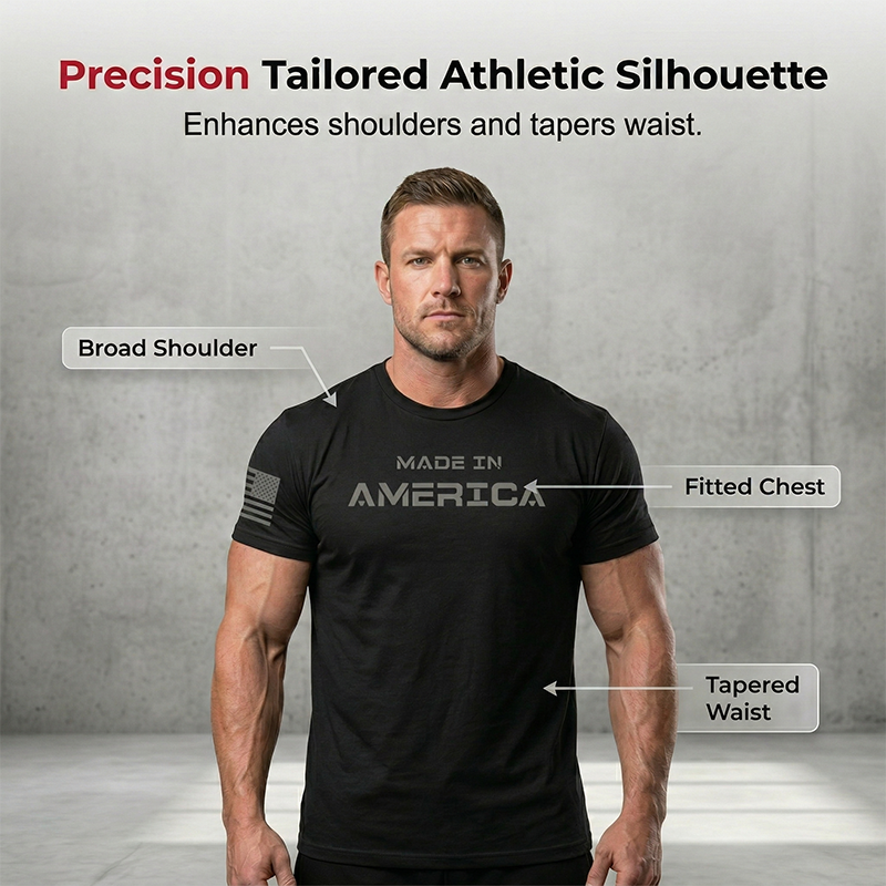 ⏳Time-Limited Special⏰Men's Athletic Fit Crew Neck Tee – Breathable Cotton, Perfect Stretch & Ideal for Gym or Daily Wear 💪