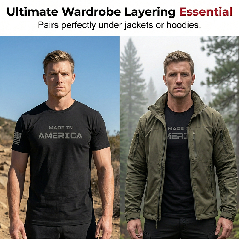 ⏳Time-Limited Special⏰Men's Athletic Fit Crew Neck Tee – Breathable Cotton, Perfect Stretch & Ideal for Gym or Daily Wear 💪