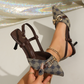💐50% OFF ! Pointed-Toe Back-Strap Heels – Sensual & Modern Look with Gold Chain 💋🌟【Limited Offer】