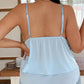 🥳2026 HOT SALE🥳💞50K+ SOLD!👗🌸 60% OFF! Lace Trim Camisole & Shorts Pajama Set – Soft satin-like fabric, adjustable straps & V-neck. Elastic waist shorts for easy on/off. Perfect for a relaxing night. 🛏️✨