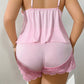 🥳2026 HOT SALE🥳💞50K+ SOLD!👗🌸 60% OFF! Lace Trim Camisole & Shorts Pajama Set – Soft satin-like fabric, adjustable straps & V-neck. Elastic waist shorts for easy on/off. Perfect for a relaxing night. 🛏️✨