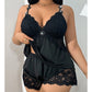 🥳2026 HOT SALE🥳💞50K+ SOLD!👗🌸 60% OFF! Lace Trim Camisole & Shorts Pajama Set – Soft satin-like fabric, adjustable straps & V-neck. Elastic waist shorts for easy on/off. Perfect for a relaxing night. 🛏️✨