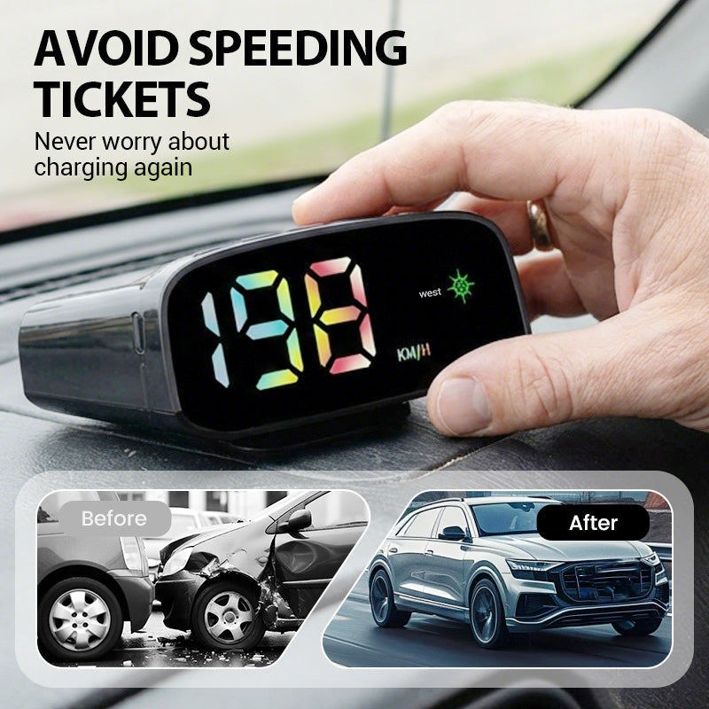 🚗Solar-Powered Car HUD Speedometer