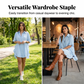 Women's Oversized Button-Down Mini Dress with Ruffle Hem