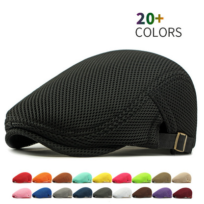 🧢 50% OFF NOW! 🍂 Breathable Flat Cap with Adjustable Strap – Mesh Fabric, Classic Ivy Style & Perfect for Autumn Days 🍁