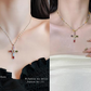 🔥2026 New Arrival ＆ Hot Sale🔥 Colorful Rhinestone Cross Necklace – Dazzling Multicolor & Adjustable Chain – Lightweight Statement Piece 🌈